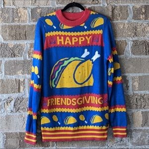 NWOT Tipsy Elves Taco Bell Happy Friendsgiving Sweater Tacos Small